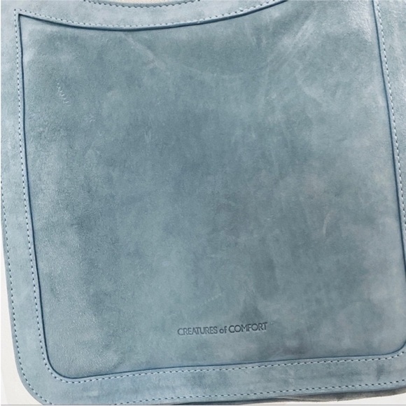 Creatures of Comfort blue gray leather crossbody bag NWT - Picture 2 of 10